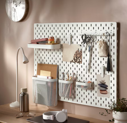 Pegboard, white, 76x56 cm