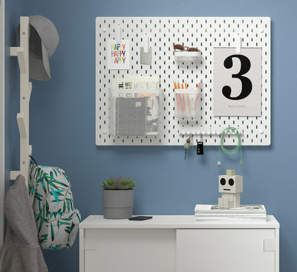 Pegboard, white, 76x56 cm